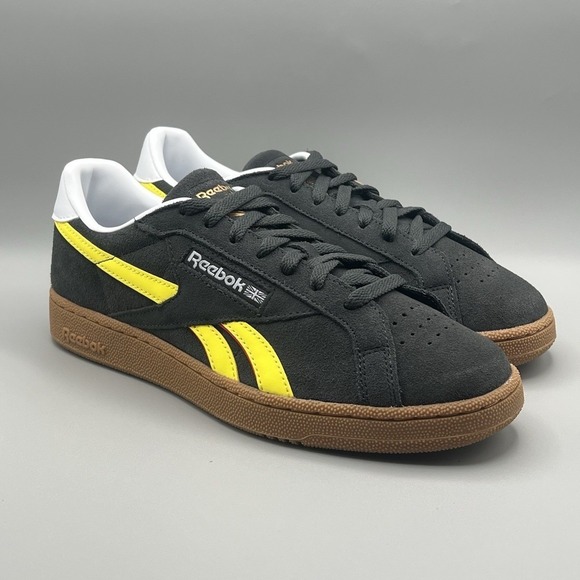 Reebok Other - Reebok Classic Club C Grounds UK Gray Yellow Suede Retro - Men's Size 10 NEW